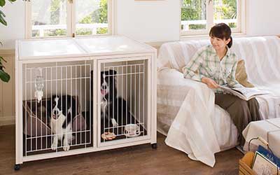 お部屋の雰囲気を壊さない高品質の犬用ゲージ 犬 ペットサークル ケージ ゲートの専門店 Wishwood